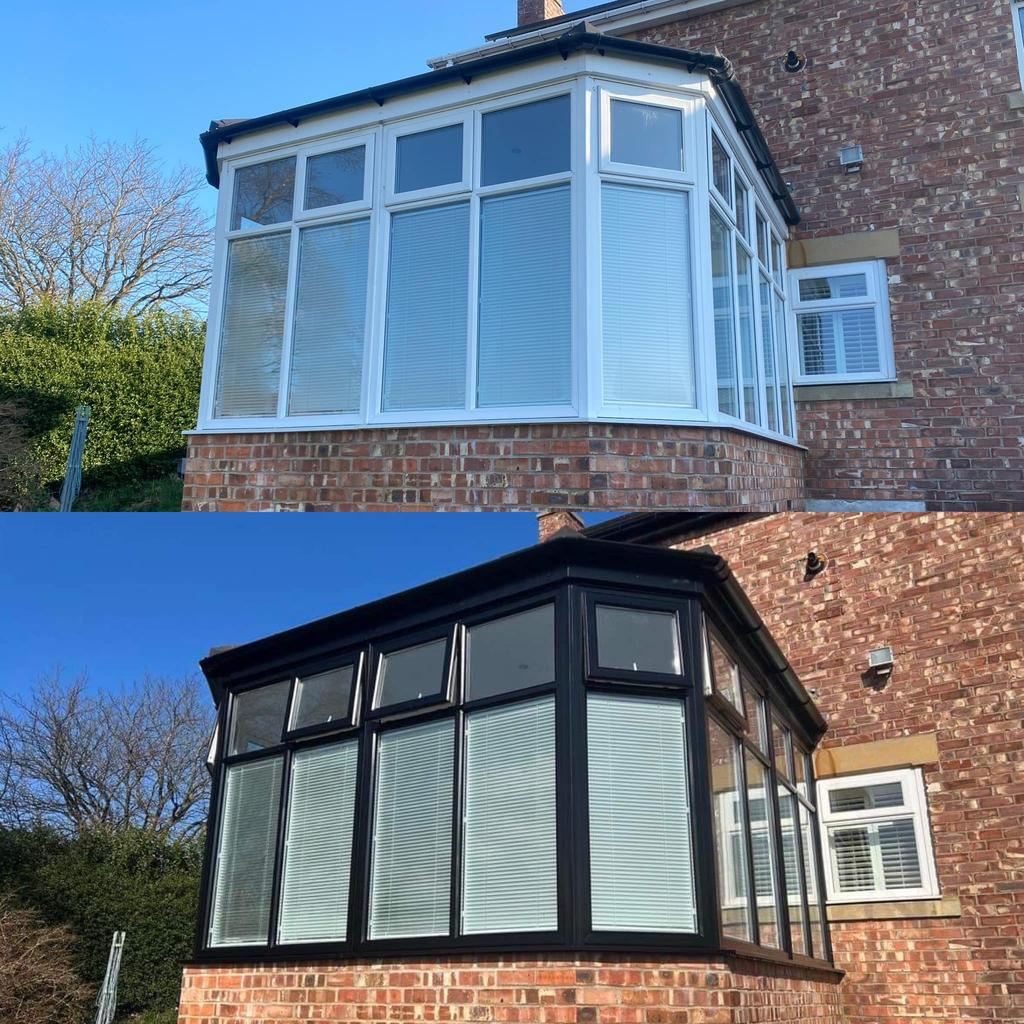 UPVC Window Spray Painting UPVC Window Spray Painting